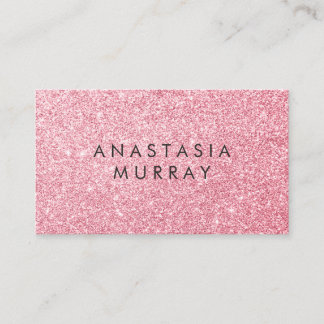 Girly & Glam Rouge Blush Roségold Glitter Funkeln Visitenkarte
