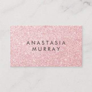 Girly & Glam Rouge Rosa Gold Glitter Funkeln Visitenkarte