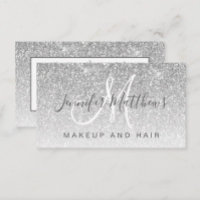 Girly Glam Silver Glitzer Makeup Artist Friseur Sa