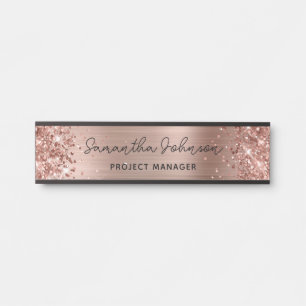 Girly Glittery Imitate Rose Türschild