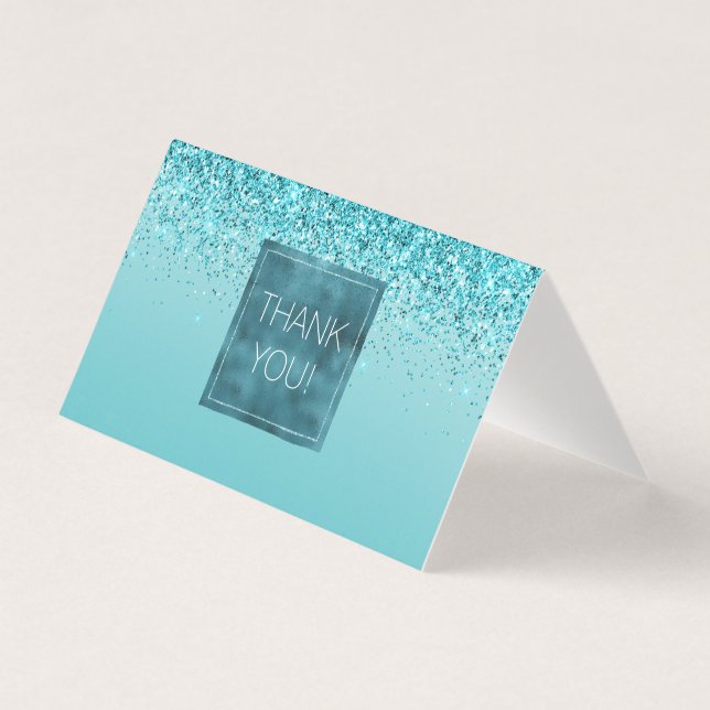 Girly Glitz Aqua Turquoise Glitzer (Vorderseite)