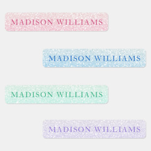 Girly Glitzer Chic Moderne Personalisierte Kleidun Etiketten