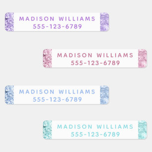 Girly Glitzer Chic Moderne Personalisierte Kleidun Etiketten