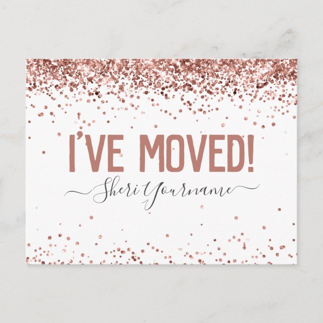 Girly Glitzer, den ich Personalisiert verschoben h Postkarte (Vorderseite)