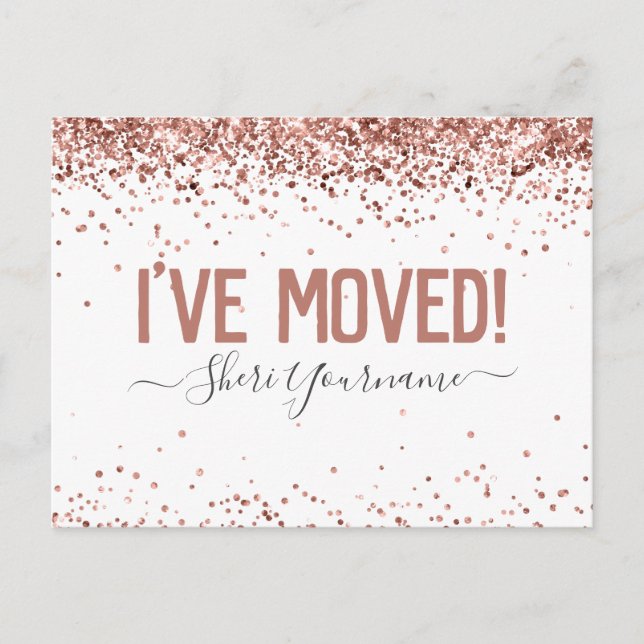 Girly Glitzer, den ich Personalisiert verschoben h Postkarte (Vorderseite)