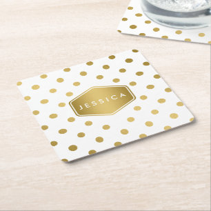 Girly Glitzer Rechteckiger Pappuntersetzer