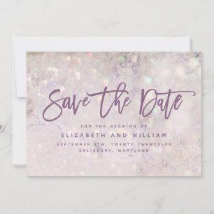 Girly Glitzer Rosa elegante Rose Goldene Hochzeit Save The Date