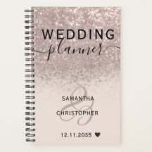 Girly Glitzer Rose Gold Wedding Planner