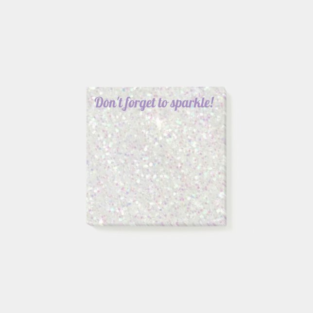 Girly Glitzer Sparkle Post it Notes Post-it Klebezettel (Vorderseite)