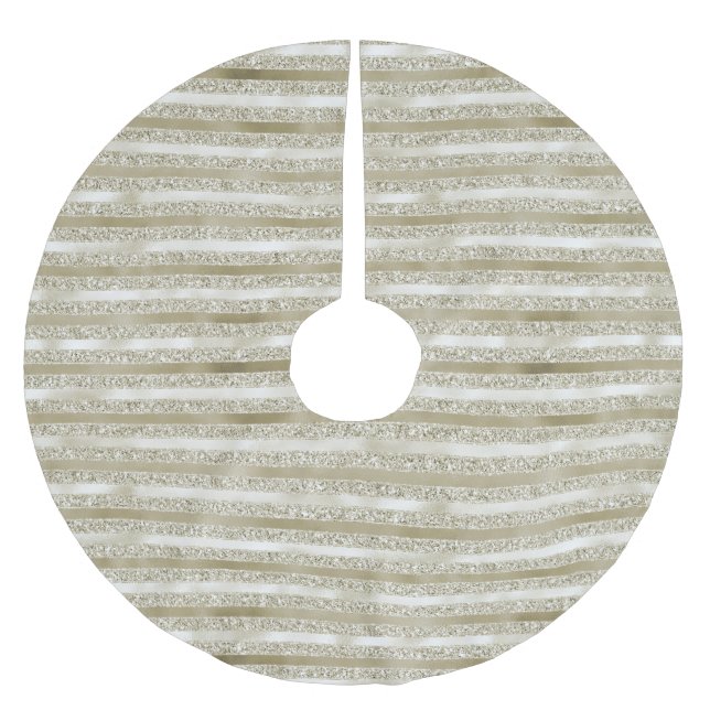 Girly Glitzy Glitzer Glam Golfer Polyester Weihnachtsbaumdecke (Vorderseite)