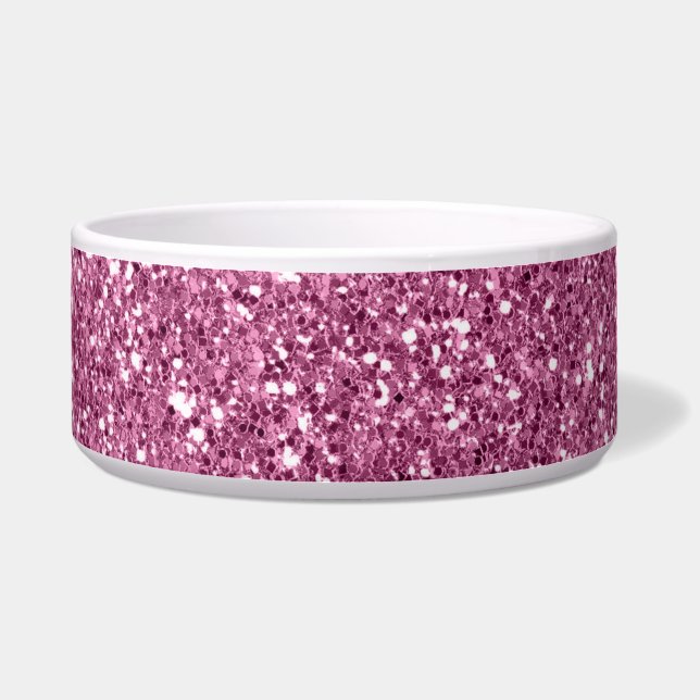 Girly Glitzy Pink Glitzer Napf (Vorderseite)