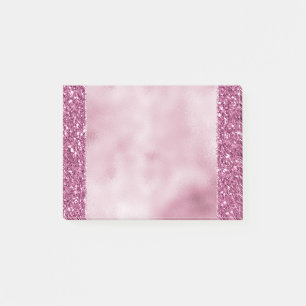 Girly Glitzy Pink Glitzer Post-it Klebezettel