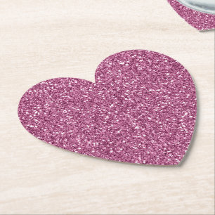 Girly Glitzy Pink Glitzer Untersetzer