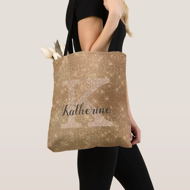 Girly Gold Diamond Sparkle Glam Chic Monogram Name (Von Nahem)