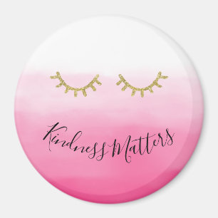 Girly Gold Eyelashes Magnet