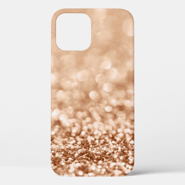 Girly Gold Glitzer Glitzern Case-Mate iPhone Hülle (Rückseite)
