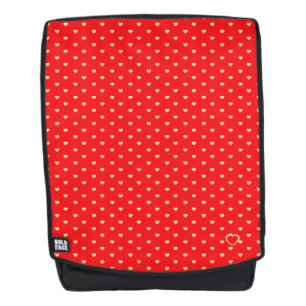 Girly Gold Herzmuster auf Crimson Red Rucksack