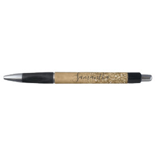 Girly Gold Sparkle Glitzer Kugelschreiber