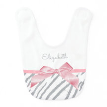 Girly Grey Tiger Stripes Animal Print mit Namen