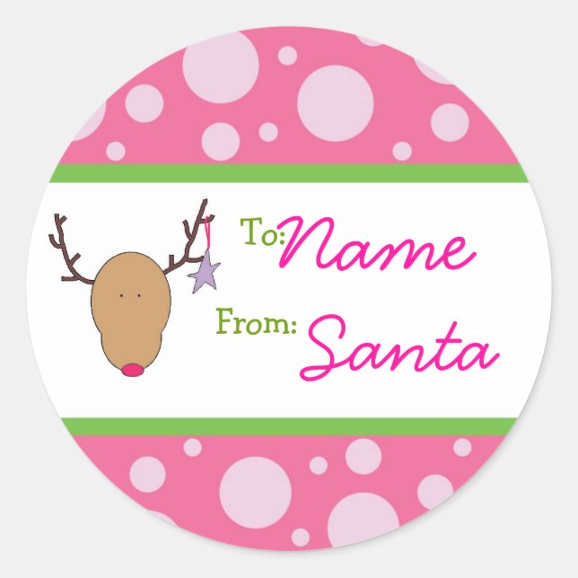 Girly Gril Santa Sticker (Vorderseite)