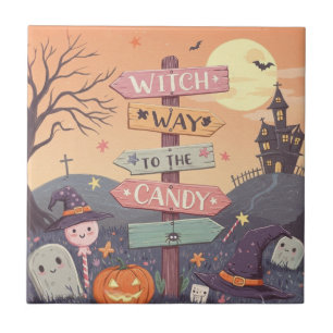 Girly Halloween - Hexenweg zur Candy Fliese