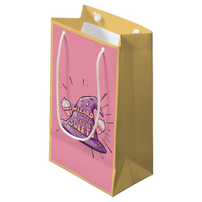 Girly Halloween - Zauberkunst Weg zu den Süßigkeit Kleine Geschenktüte (Vorderseite Schrägansicht)