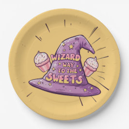 Girly Halloween - Zauberkunst Weg zu den Süßigkeit Pappteller