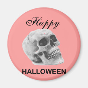 Girly Happy Halloween Vintage Skull-Grafik Magnet