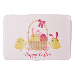 Girly Happy Oaster Chicks Pink Badematte
