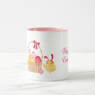 Girly Happy Oaster Chicks Pink Tasse