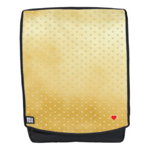 Girly Hearts Gold Imitate Locarno Rucksack