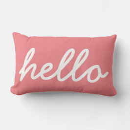 Girly Hello Typografie Lendenkissen