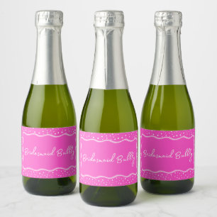 Girly Hot Pink Bridesmaid Bubbly Mini