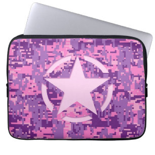Girly Hot Pink Digital Camouflage Dekoration Laptopschutzhülle