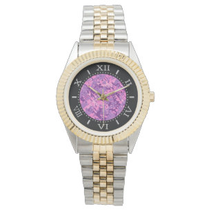 Girly Hot Pink Digital Camouflage Dial Armbanduhr