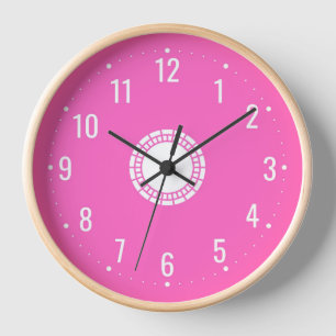 Girly Hot Pink für Mädchen & Frauen - Modern Uhr