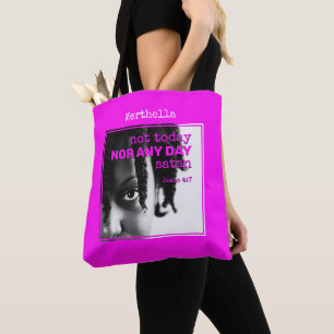 Girly Hot Pink heißt heute nicht SATAN Tote Bag