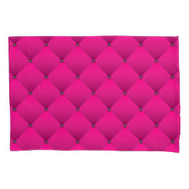 Girly Hot Pink Imitate gepolstert Diamant Muster Kissenbezug