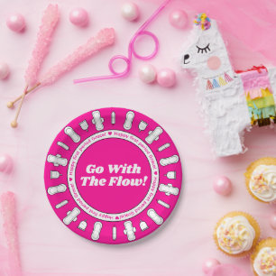 Girly Hot Pink Pads Name Erster Zeitraum Party Pappteller