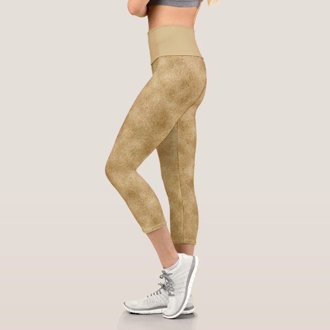 Girly Imitats Gold Glitzer Capri Leggings (Links)