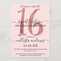 Girly Imitats Rose Gold Blush Pink Glitzer Sweet 1