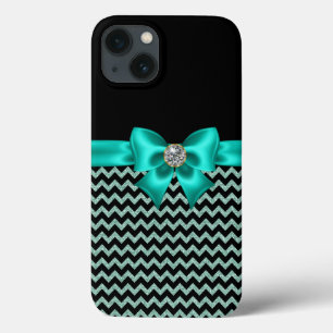 Girly Jeweled Turquoise Bow Case-Mate iPhone Hülle