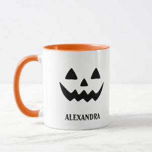 Girly Kürbislaterne Pumpkin Face Halloween Tasse