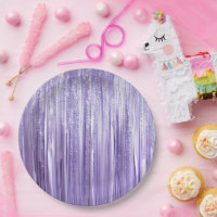 Girly Lavender Lila Glam Tinsel Streifen