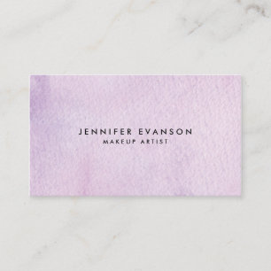 Girly Lavender Pink Watercolor Designer Visitenkarte