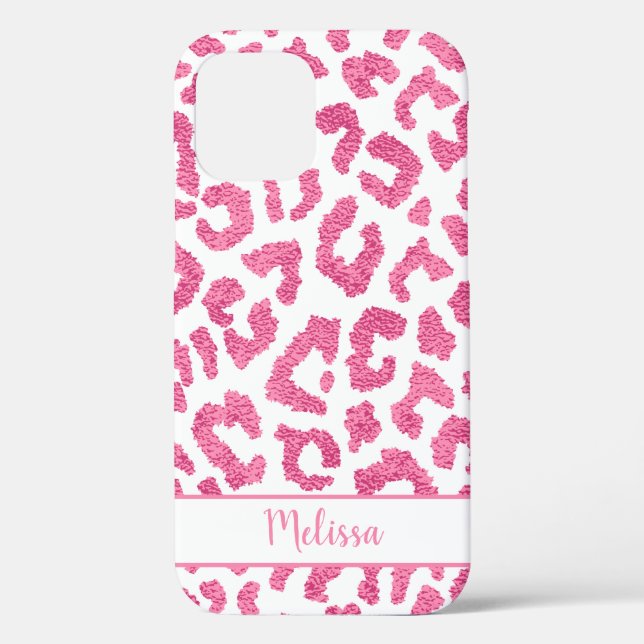 Girly Leopard Animal Print Muster Personalisiert Case-Mate iPhone Hülle (Rückseite)