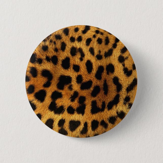 girly Leoparddruck des wilden SafaritierGepards Button (Vorderseite)