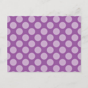 Girly Light Lila Polka Dots auf Lila Niedlichen Ge Postkarte