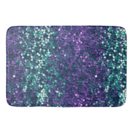 Girly Lila Aqua Mermaid Sparkle Badematte