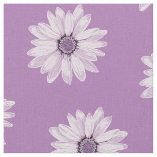 Girly lila Blumen-Muster mit Blumen Stoff